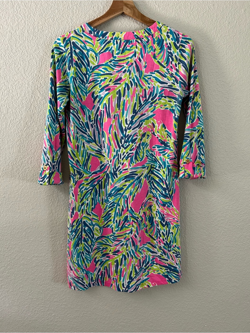 LILLY PULITZER 3/4 SLEEVE DRESS SIZE SMALL - Picture 2 of 7